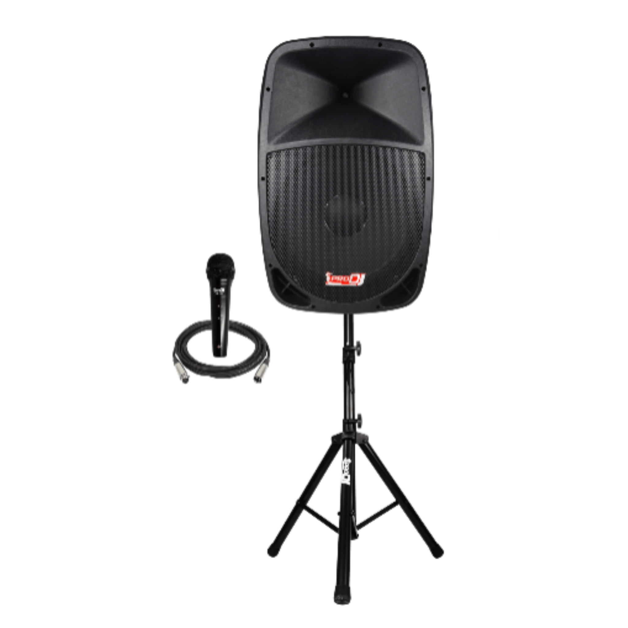 CABINA ACTIVA PRO DJ PB15E-MP3 SYS INCLUYE CABINA, CABLE Y MICROFONO PARAUSO DOMESTICO Y EXTERIORES