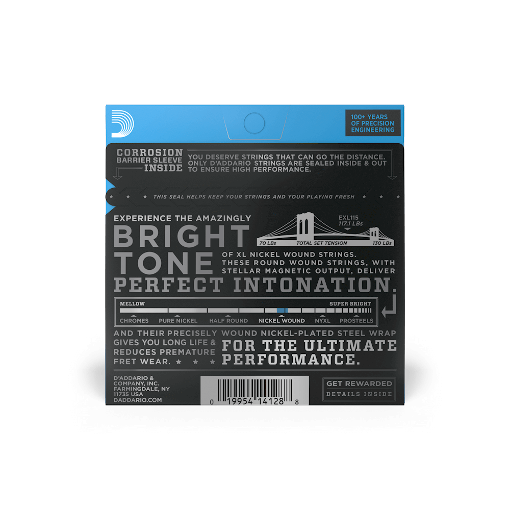 CUERDAS D"ADDARIO EXL115 11-49 PARA GUITARRA ELÉCTRICA