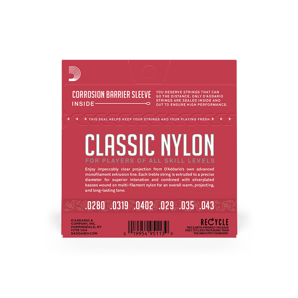CUERDAS D"ADDARIO NYLON EJ27N PARA GUITARRA CLÁSICA