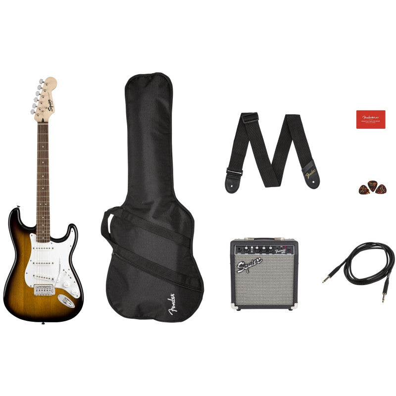 COMBO GUITARRA ELECTRICA SQUIER BULLET STRAT SUNBURST LAUREL