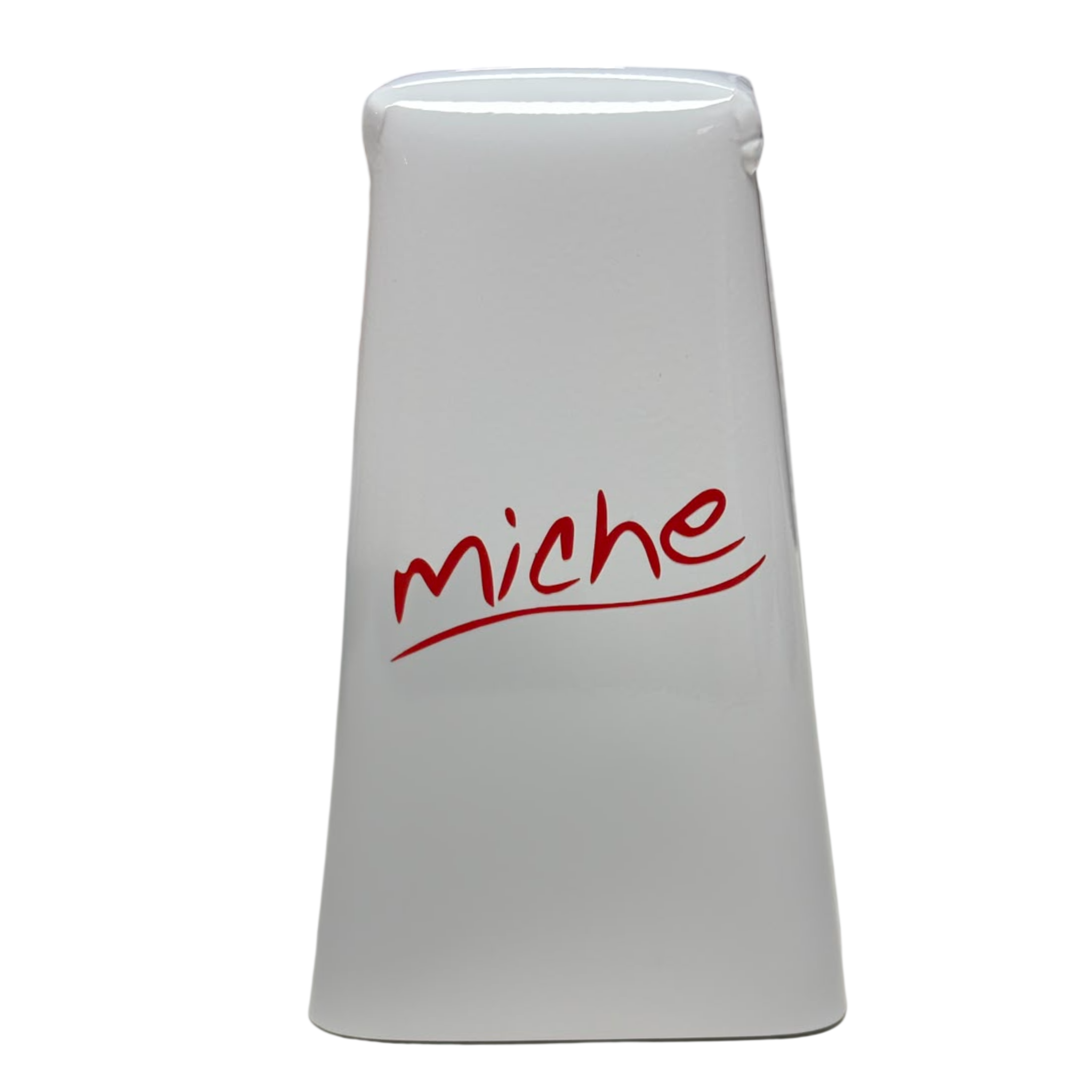 CAMPANA MICHE GRANDE BLANCA CON GOLPEADOR