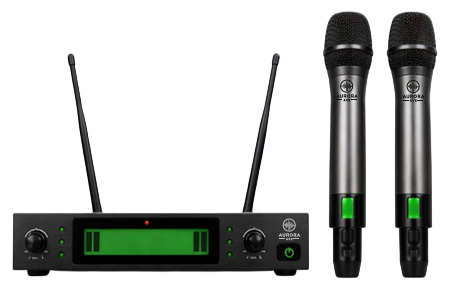 MICROFONO AURORA X-10 DUAL MANO INALAMBRICO
