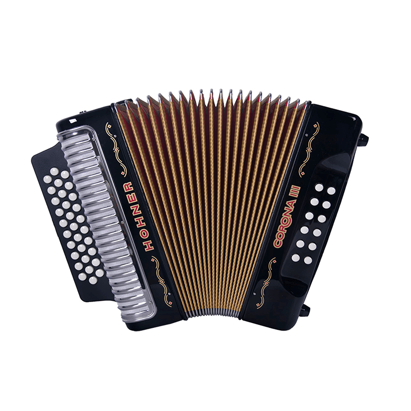 ACORDEÓN HOHNER III CORONA ADG NEGRO A5701S