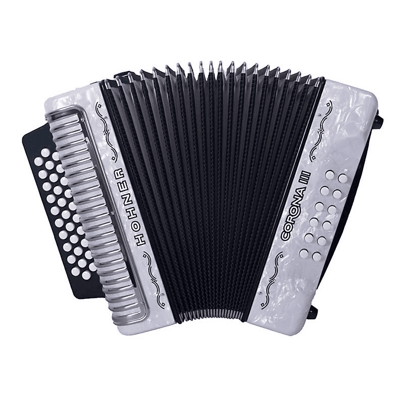 ACORDEÓN HOHNER III CORONA BESAS BLANCO