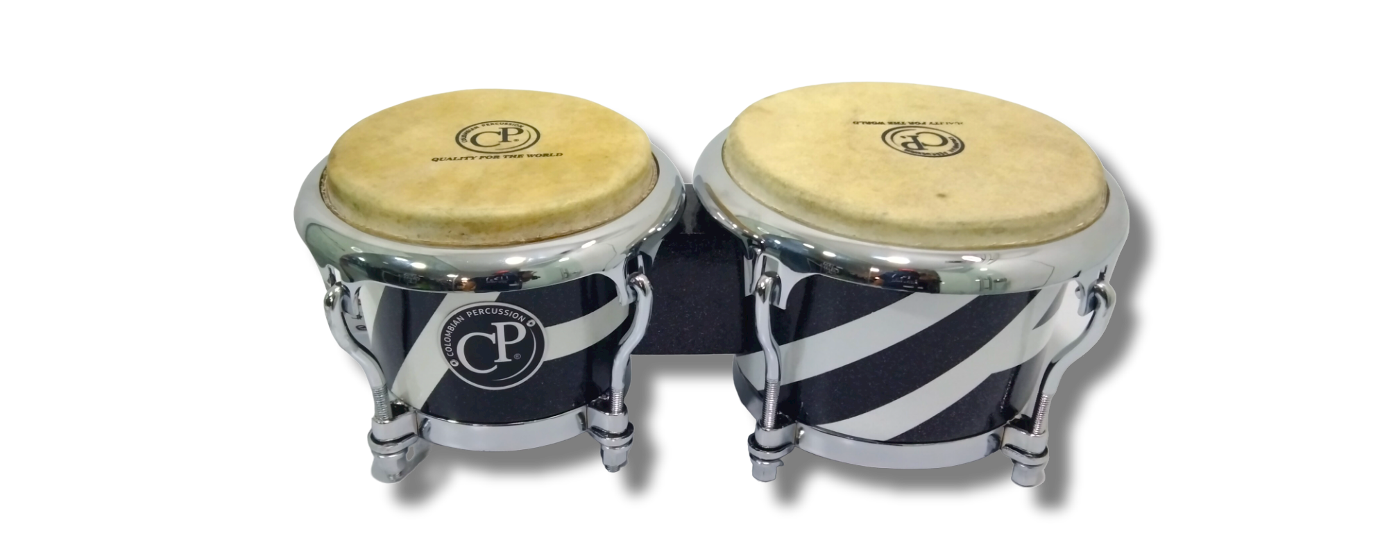 bongo CP en fibra de vidrio color negro con rayas blancas
