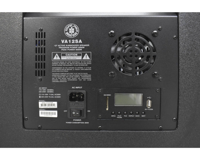 CABINA ACTIVA TOPP PRO VA42 12 SYS 1000W