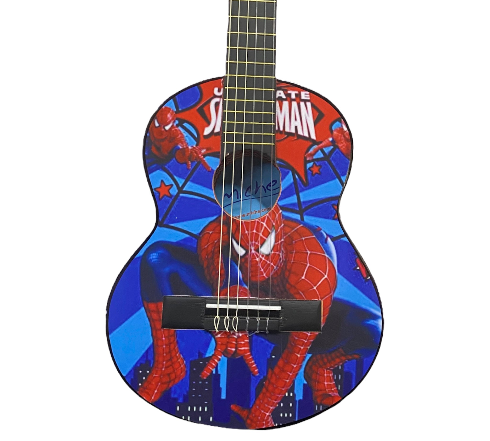 GUITARRA ACUSTICA MICHE PARA NIÑO 29" SPIDERMAN AVENGERS