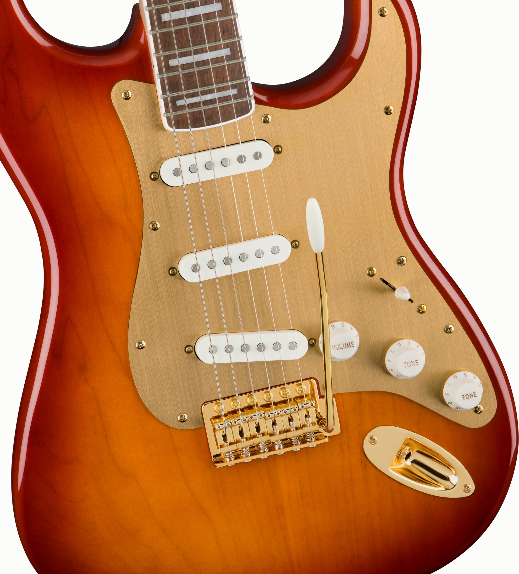 guitarra  electrica fender squier 40 aniversario edicion dorada 