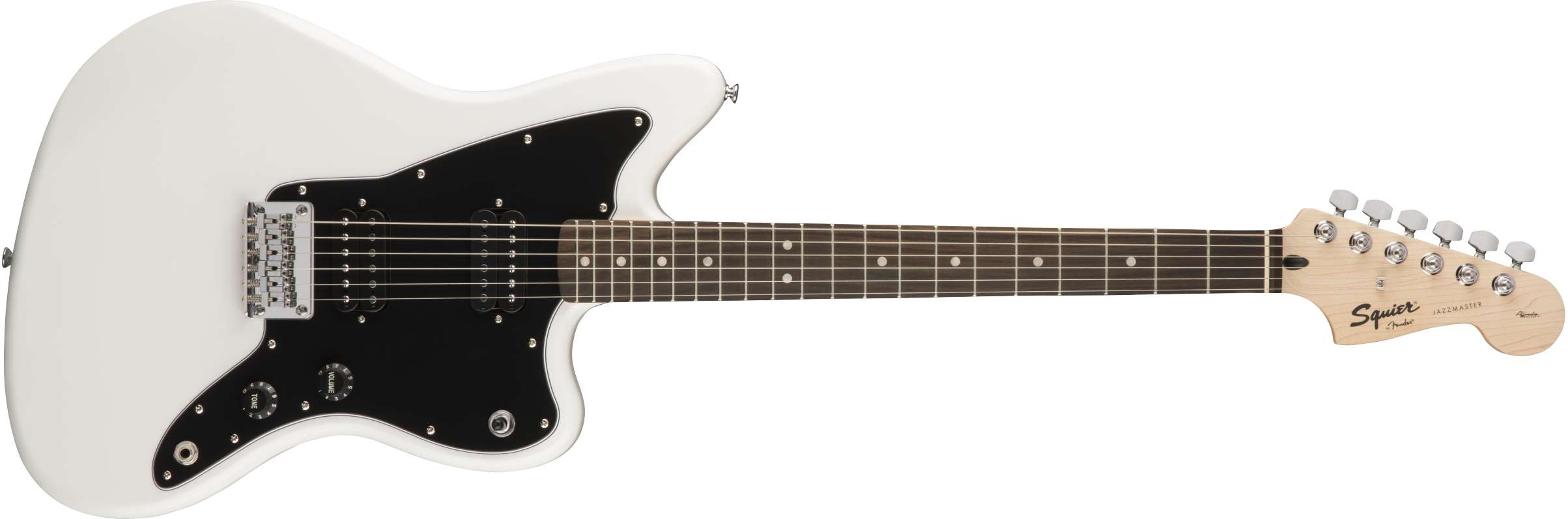 GUITARRA ELECTRICA FENDER SQUIER AFFINITY JAZZ MASTER MOD0373210580 EN COLOR BLANCA, DIAPASÓN EN LAUREL