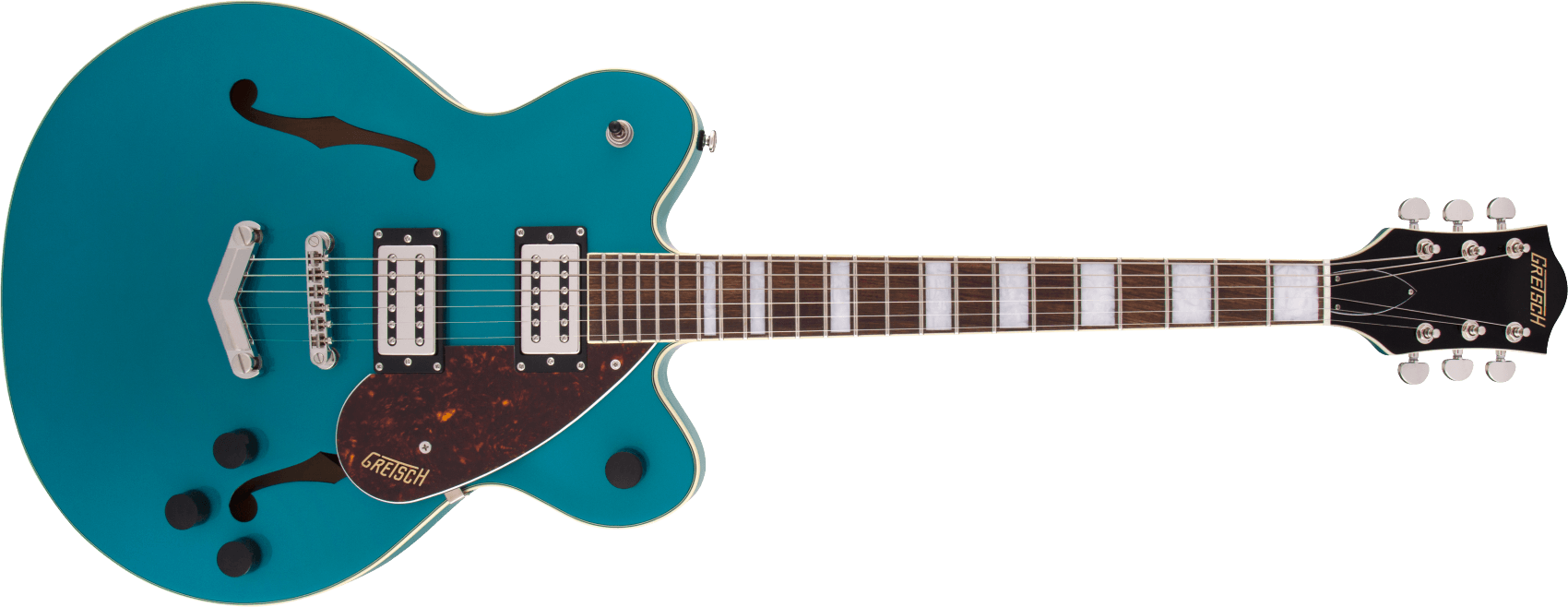 GUITARRA ELECTRICA GRETSCH G2622 STREAMLINER  DE DOBLE CORTE CON TOPE EN V MOD2806200508 EN COLOR AZUL,