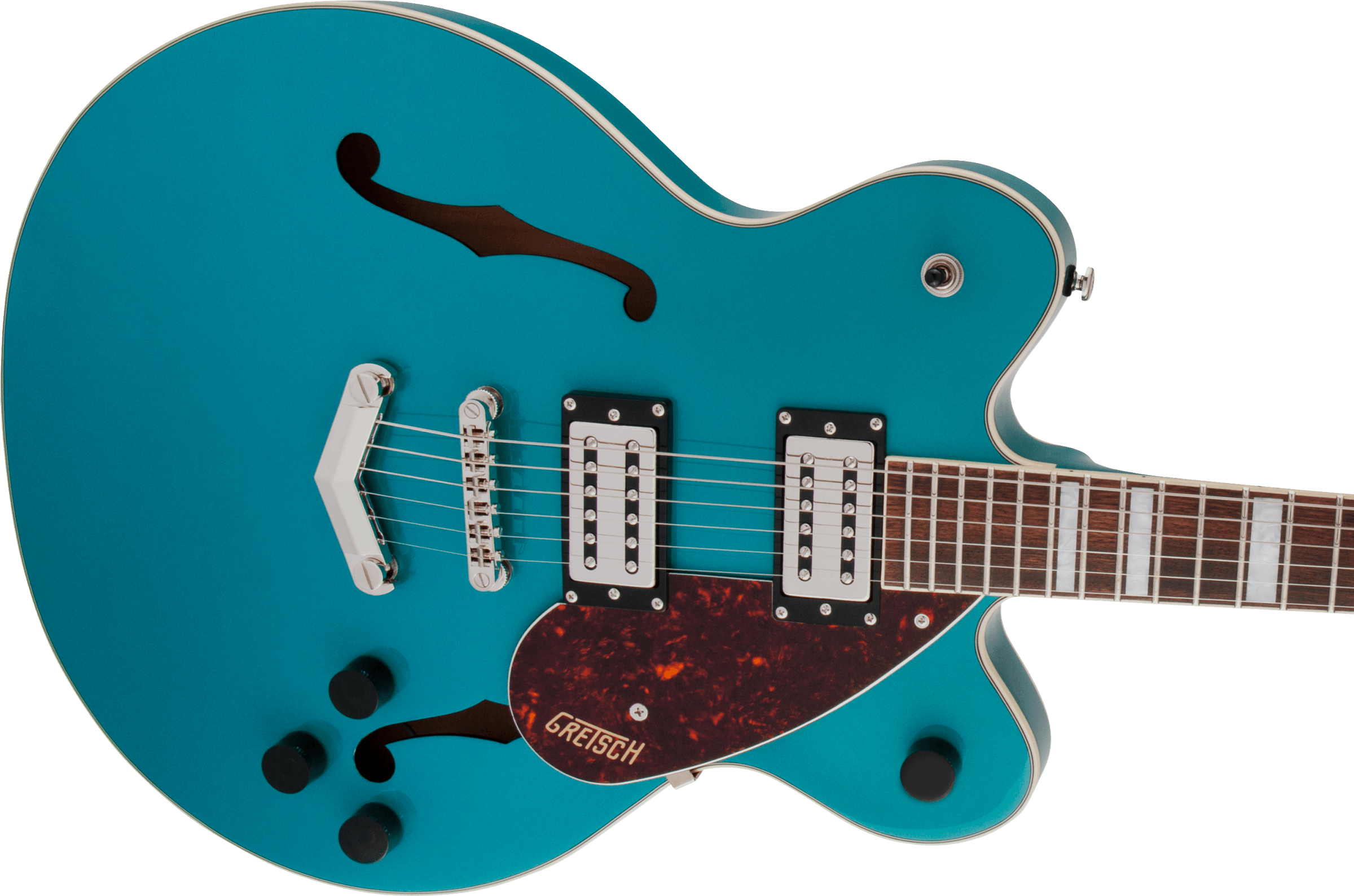 GUITARRA ELECTRICA GRETSCH G2622 STREAMLINER  DE DOBLE CORTE CON TOPE EN V MOD2806200508 EN COLOR AZUL,