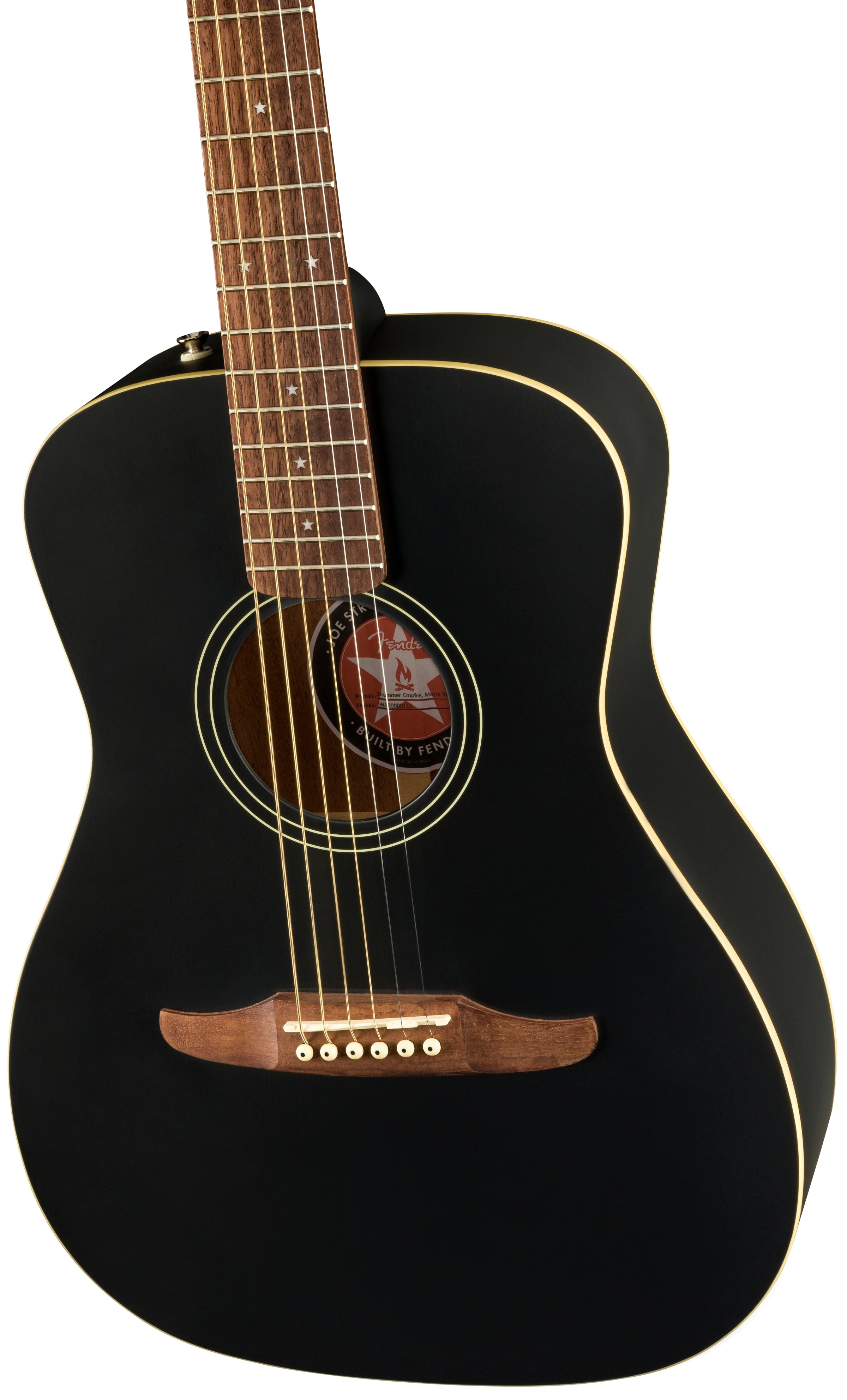 GUITARRA ELECTROACUSTICA FENDER J. STRUMMER CAMPFIRE MOD0971722106 NEGRO MATE, INCLUYE FORRO