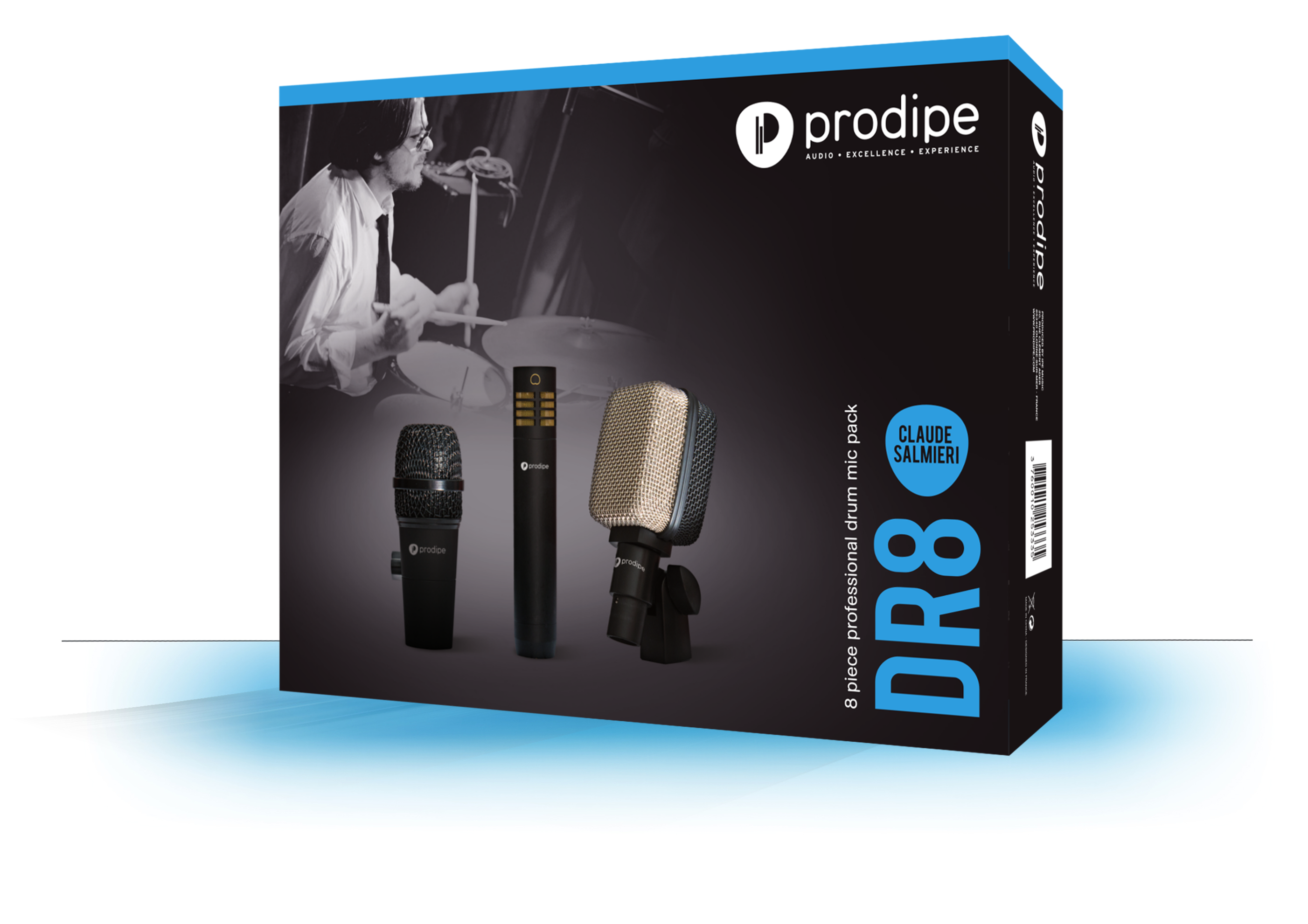 MICROFONO PRODIPE DR8 SET DE 8 MICROFONOS DE BATERIA