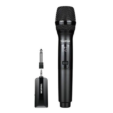 Consigue en miche tiendas microfono marca Takstar TSK 201 diseñado para tarjeta de sonido, amplificador de potencia o altavoz durante webcast, karaoke, voz. Cuenta con Tecnología UHF,